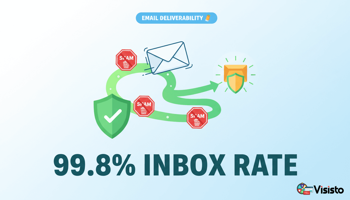 99.8% Email Delivery Rate — How Visisto Keeps You Out of Spam