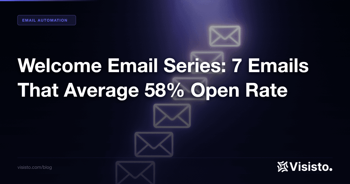 Welcome Email Series with Visisto: Seven Messages You Can Actually Use